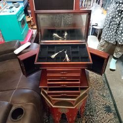 Large Wood Jewelry Chest
