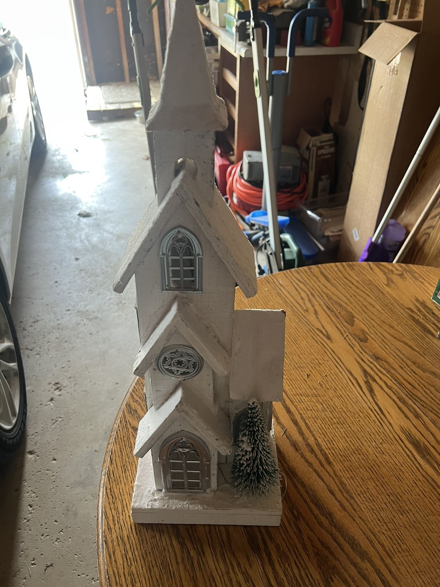 Decorative Wooden Church Model - Charming Home Decor!