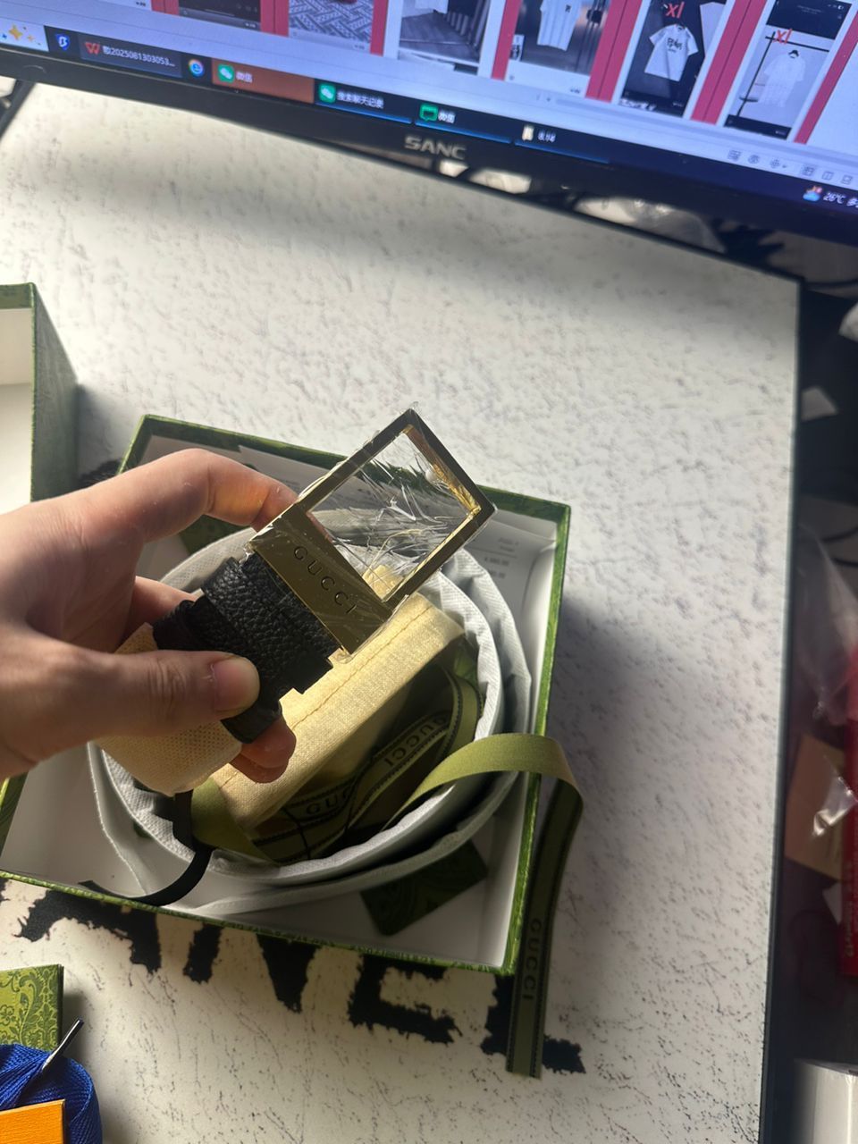 Gucci Leather Belt 36 