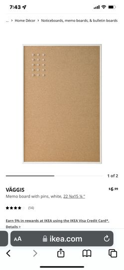 (IF IT’S LISTED, IT’S AVAILABLE.) $7 Ikea Vaggis Memo Board (x 2)