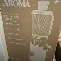 Brand New AROMA Cold Press Juicer 4 Inch Wide Feed Chute Slow Masticating Juicer