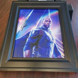 Avengers Falcon Autographed Frame