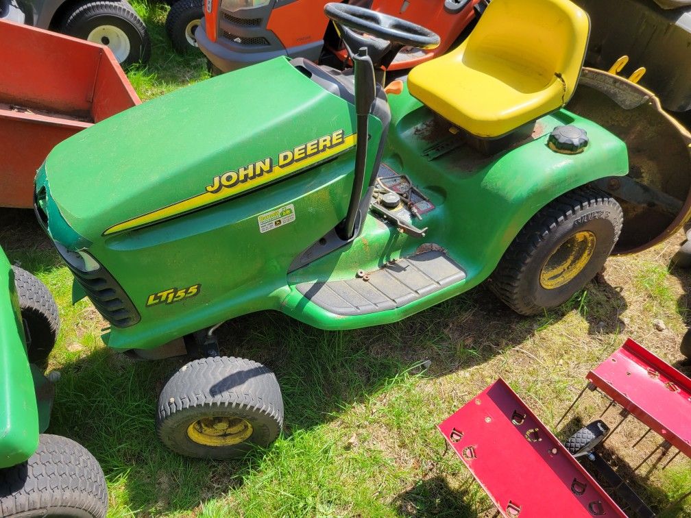 John Deere Lt155 Riding Lawnmower Rider Mower Ride On Garden Tractor Bagger For Sale In Port 0481