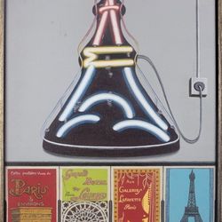 Sarah Schulte, "Paris Postcards," Framed Acrylic Painting on Canvas
