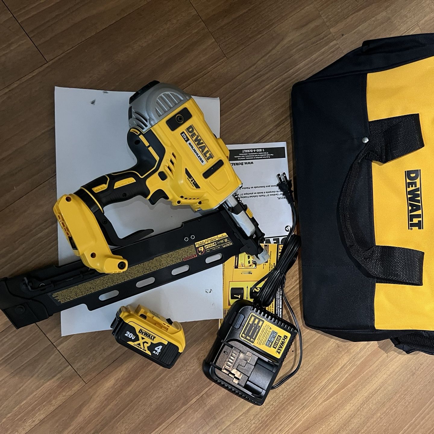 Dewalt 21 gauge discount nailer