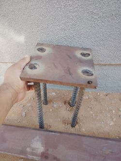 6x6 x 1/2 inch thick steel anchor plates