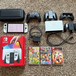 Switch Oled Console Bundles W Accessories 
