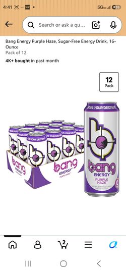 Bang Energy Purple Haze 16oz – 12 Pack