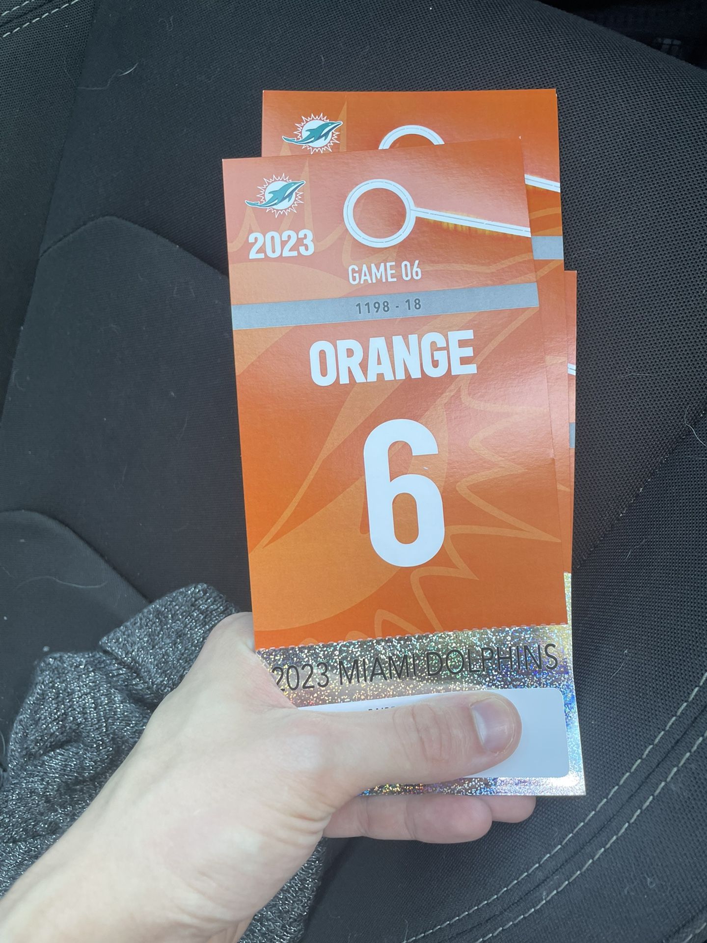 Miami Dolphins Raiders Orange Parking Pass