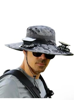 Solar Powered Dual Fan Sun Hat