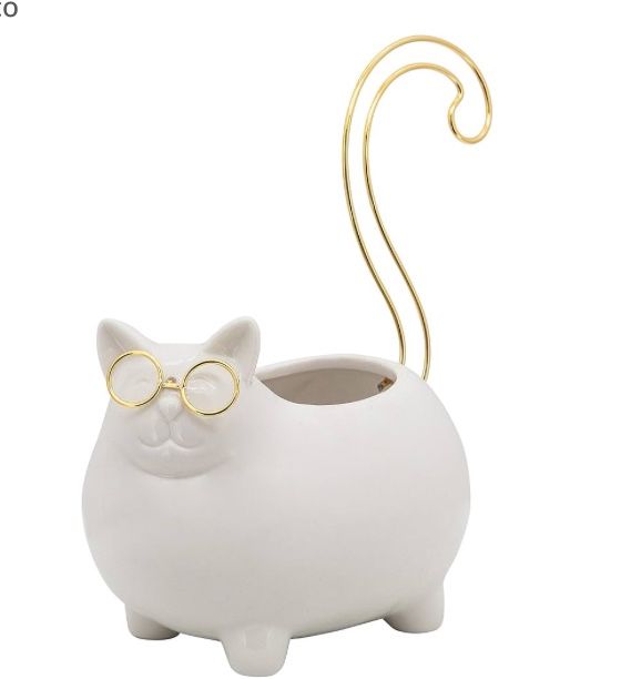 Kitty Nick Nack Bowl Or Cat Flower Pot