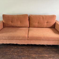 soft, Orange Loveseat