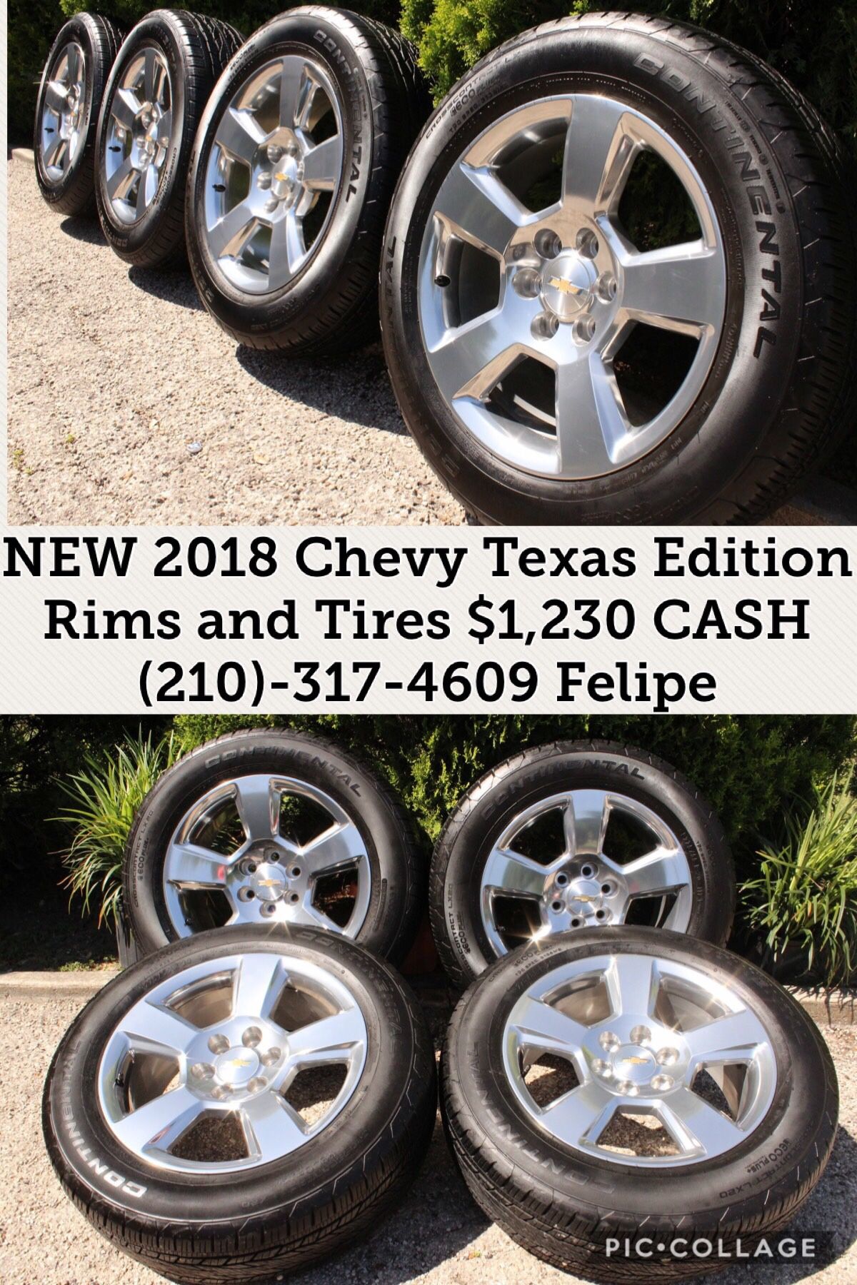 New CHEVY TEXAS EDITION FACTORY RIMS AND TIRES $1,230 CASH