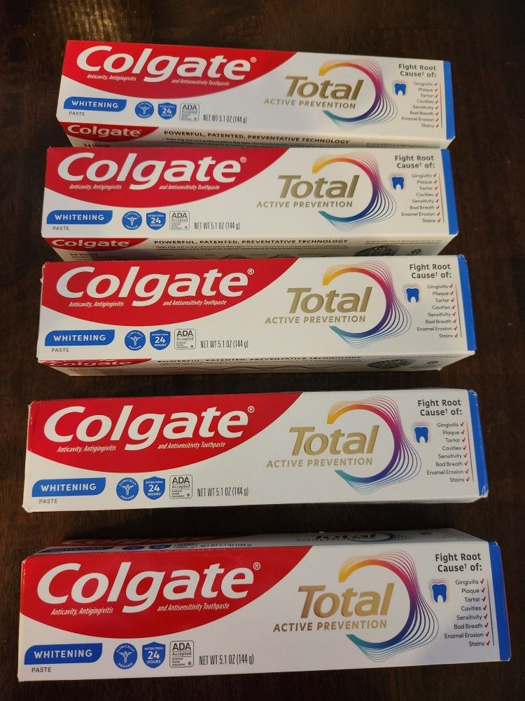 Brand New Boxes Of Colgate Total Toothpaste 5.1 Oz