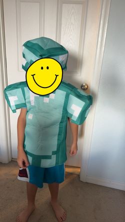 Boys Minecraft Halloween costume and hat