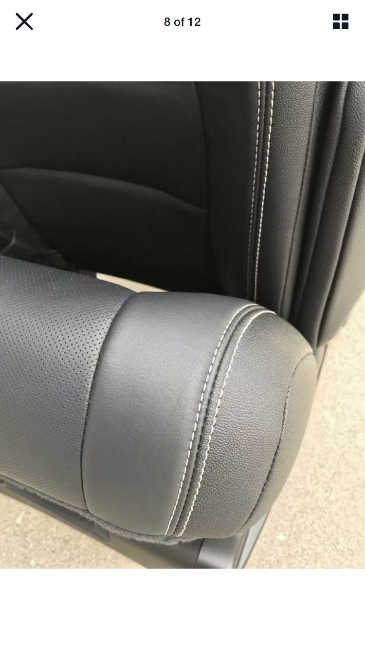 Black Leather Captain Seats For Sprinter Van, Transit, Econoline, Van