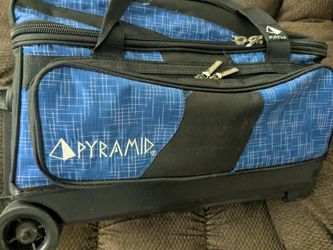 Pyramid Prime double bowling Ball bag with wheels and pull handle