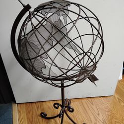 Brutalist Vintage Globe - Armillary Sphere 40 inches in height