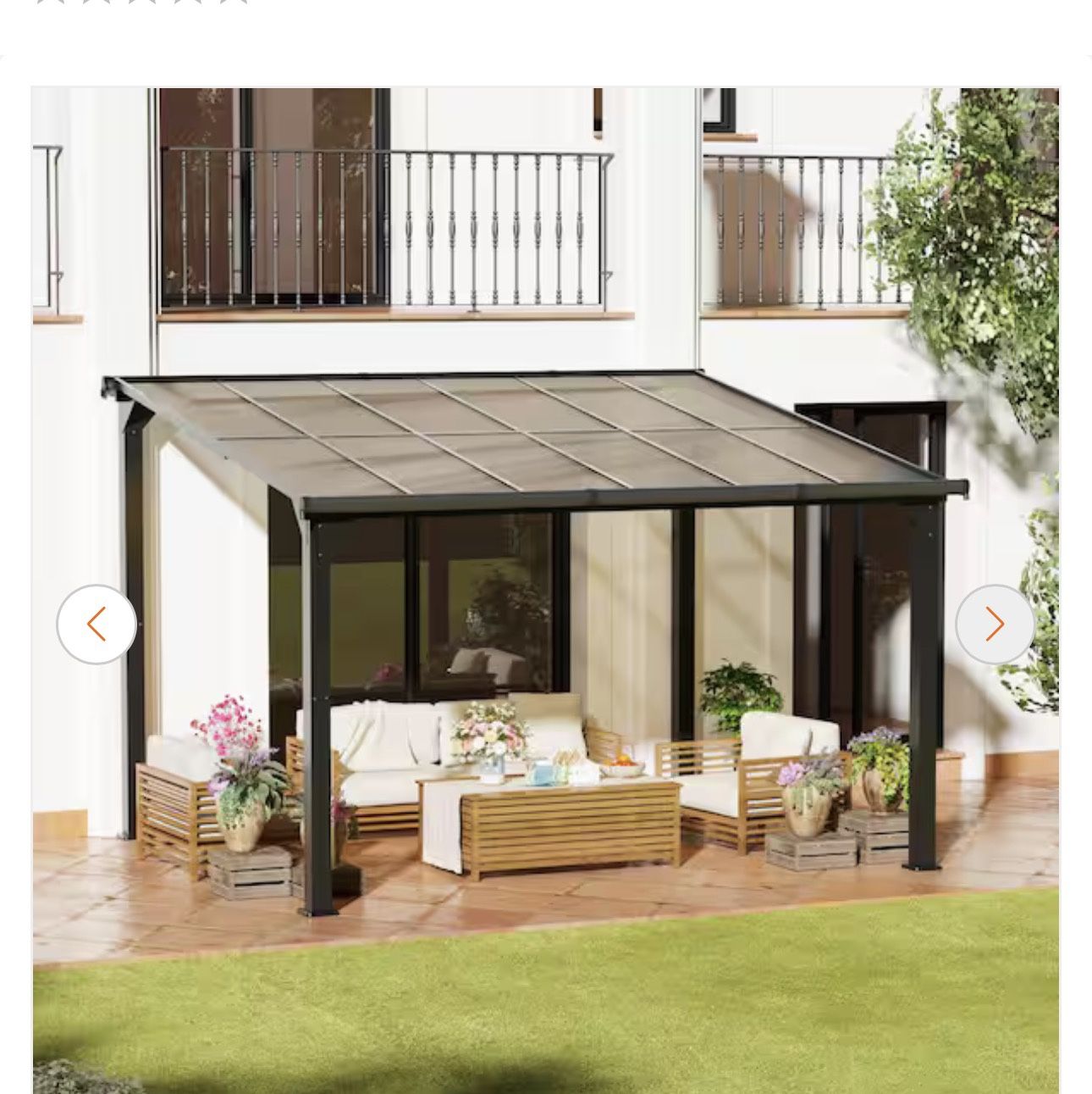 12 ft. x 10 ft. Outdoor Sloped Polycarbonate Roof Gray Aluminum Alloy Frame Gazebo for Backyard, Garden, Patio