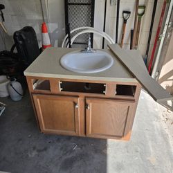Vanity With Sink And Faucet