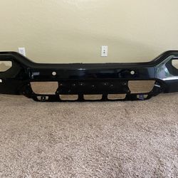 Factory OEM 2016-2018 GMC Sierra 1500 Black Front Bumper With Sensor Holes