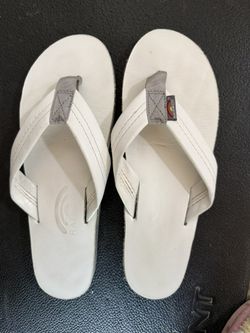 White Rainbow Sandals, Worn Couple Of Times, Great Condition Size 8