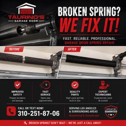Garage door spring repair