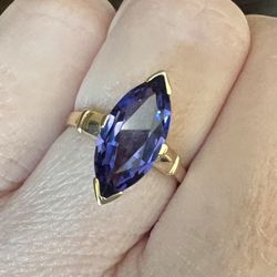 Marquis Amethyst In 14k Gold