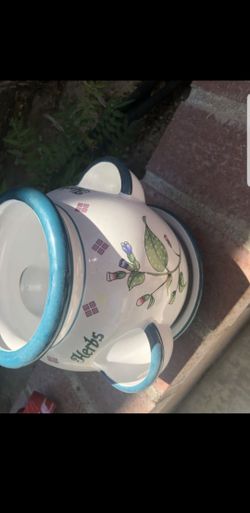 Herb ceramic pot