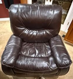 Plush Leather Match Power Recliner