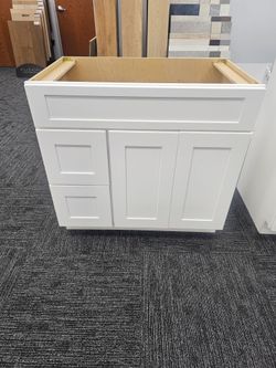 36” Vanity Cabinet w/ Drawers (Solid Wood + Plywood) – Free Delivery 30 Miles
