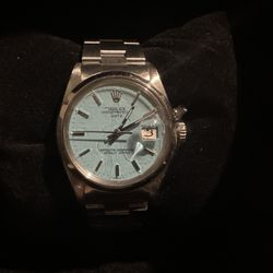 rolex Men tiffany turquoise dial 34mm