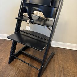 Stokke Tripp Trapp Complete Black Wood Baby High Chair for Sale in Maywood,  IL - OfferUp