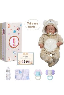 BABESIDE Lifelike Reborn Baby Dolls Boy - 17-Inch Baby Soft Body Realistic-Ne...