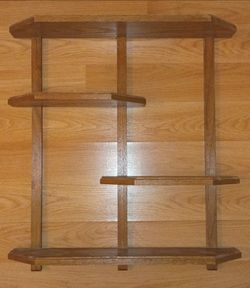 Shadow box style wall shelf