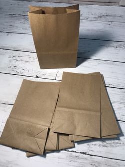 Kraft paper bag with gusset small plain