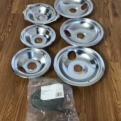 Stove Drip pans 3 Small and 3 Large With One Small Burner