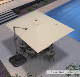 9 x 11.5 Beige Cantilever Umbrella - XHR011 (Base is NOT Included)