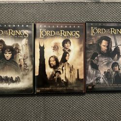Lord Of The Rings Trilogy DVDs