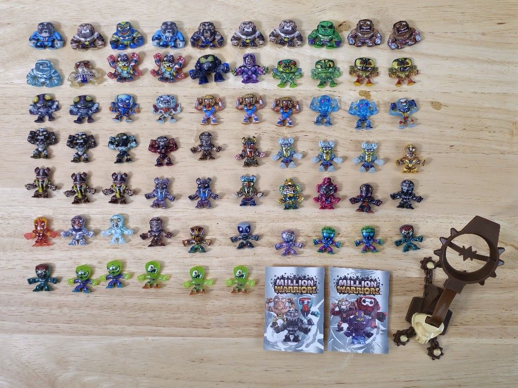 Million Warriors 68 Figure Lot + 1 Catapult - Excellent Condition ✨️