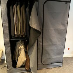 2 Double Hanging Clothing Closets 