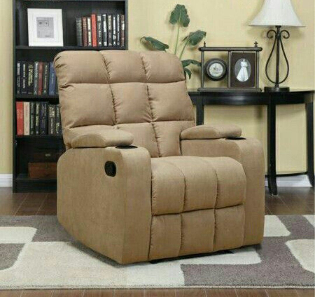 Mainstays Tyler Wall Hugger Storage Arm Recliner Chair Mocho