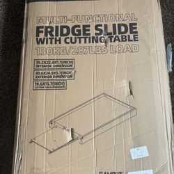 Fridge Slide with Chopping Board, Inner 39.2 x 22.4in, Vehicle Refriderator Slider with 4 Buckle Straps, Max 287 LBS, 3rd Gen