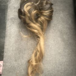 New! Clip On  Light Golden Brown Hairpiece