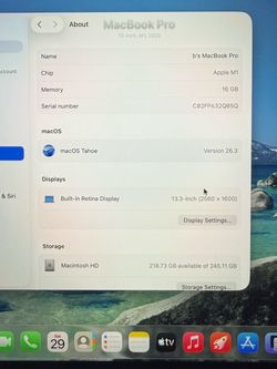 M1 MacBook Pro 16GB
