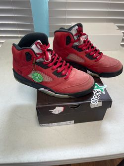 Air Jordan 5 Retro Raging Bull Red Suede