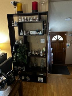 Wood shelving unit