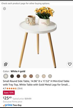Small round side table