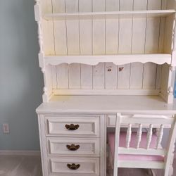 Desk, hutch, and chair 