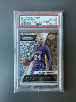 GEM MT 10 KOBE BRYANT 2017 PANINI PRIZM FUNDAMENTALS F/B PRIZM